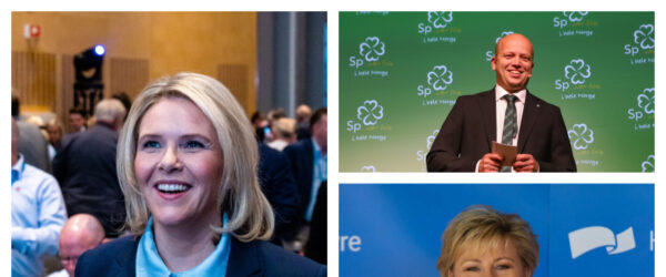 Sylvi Listhaug Erna Solbrerg Trygve Slagvold Vedum foto Sp Foto Hans Kristian Thorbjornsen