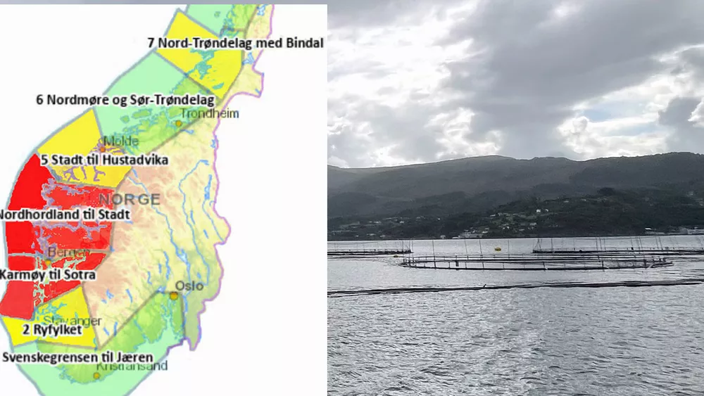 Kart montasje oppdrett sør norge illustrasjon foto næringsdepartementet marius 11