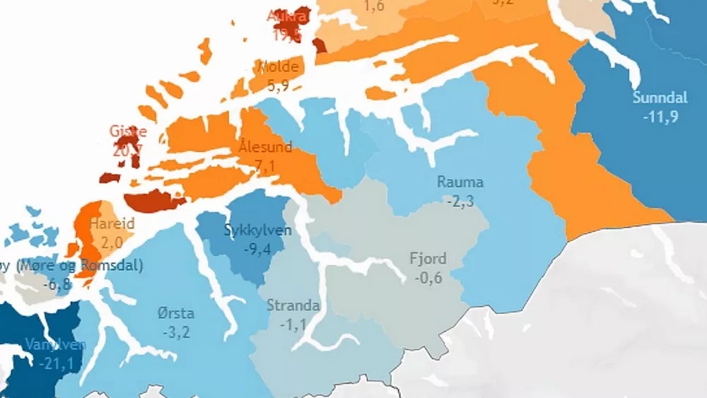 Kart ssb folketal 2022 2050
