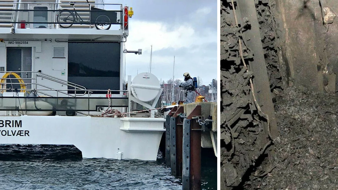 Brim montasje brann skader batterirom foto Vestfold Interkommunale Brannvesen Kripos 11