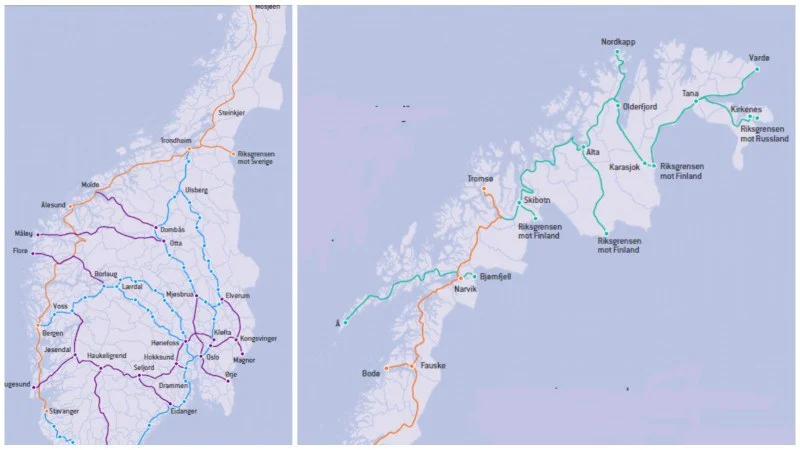 Slik blir norgeskartet for hurtigladere til elbil