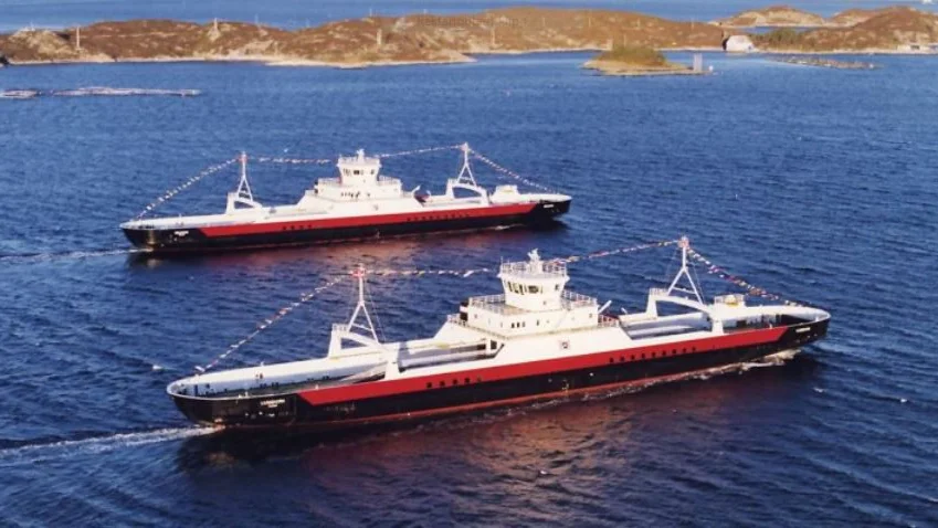 Havyard skal bygge disse to fergene om til hybriddrift