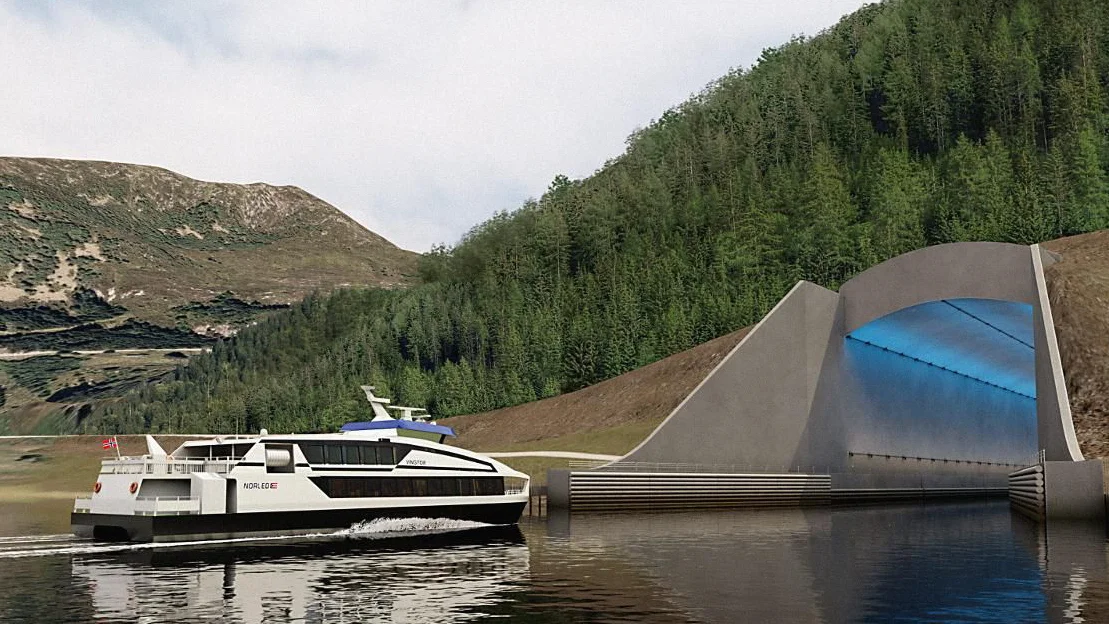 Stad skipstunnel Hurtigbåt illustrasjon Kystverket 11