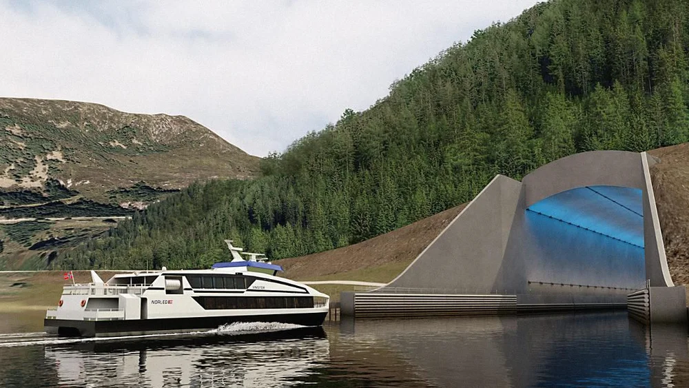 Stad skipstunnel Hurtigbåt illustrasjon Kystverket 11