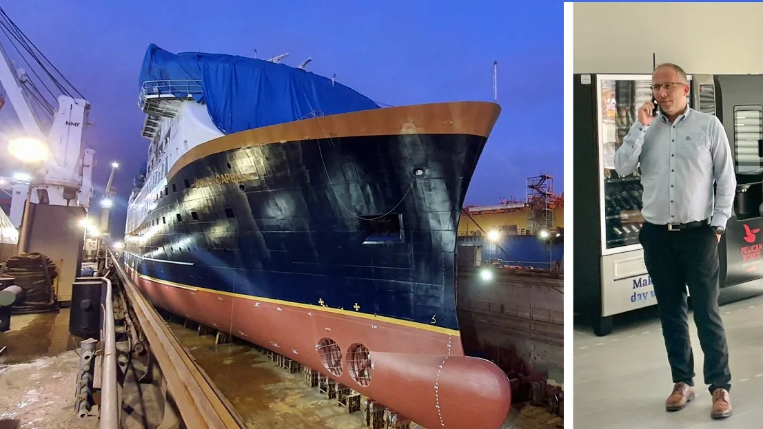 Havila Capella ved Tersan montasje leif magne langset foto Havila Kystruten Marius Rosbach 22