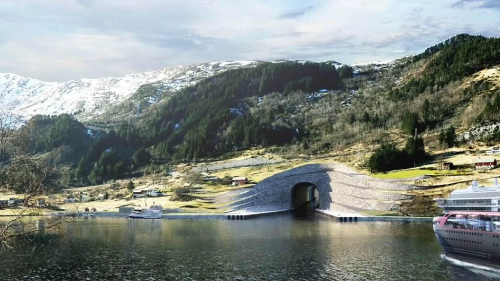 Slik vert innloepet til skipstunnelen