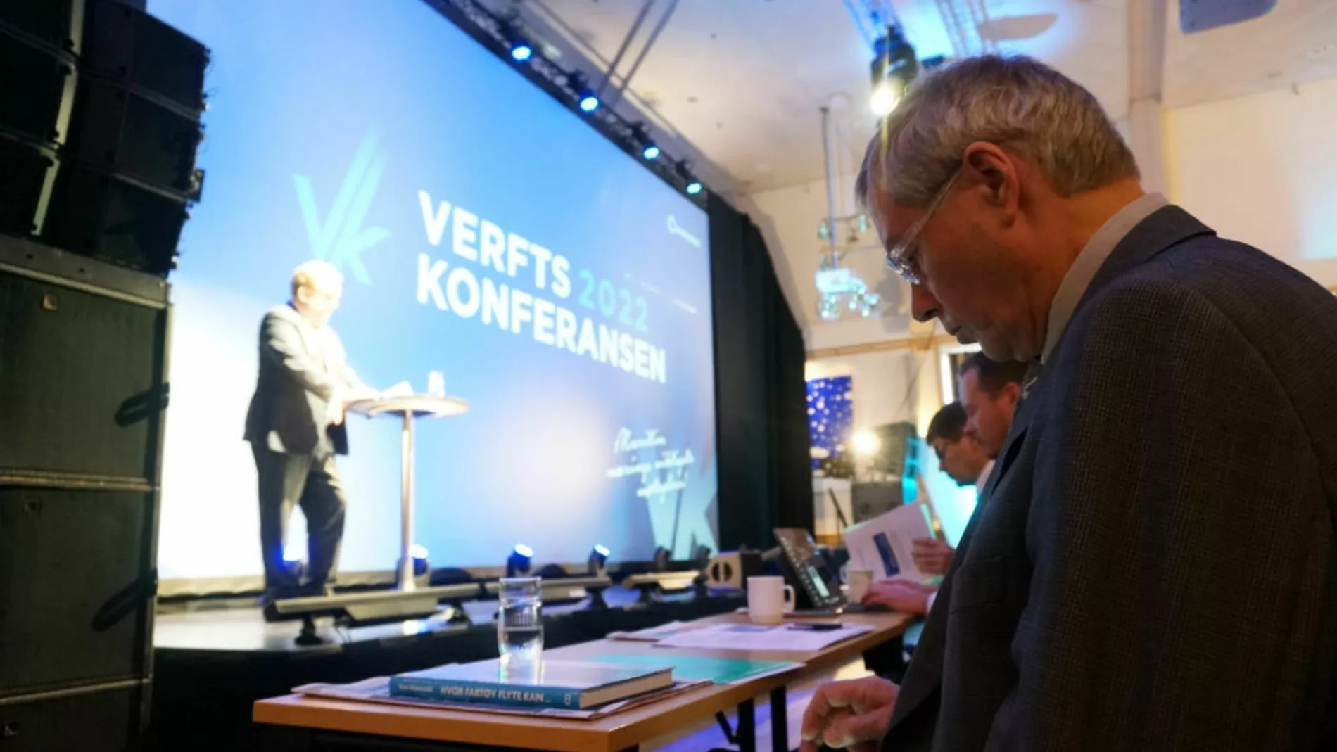 Geir Bjørkeli styrleiar for maritim bransje i Norsk Industri statssekretær Vidar Ulriksen