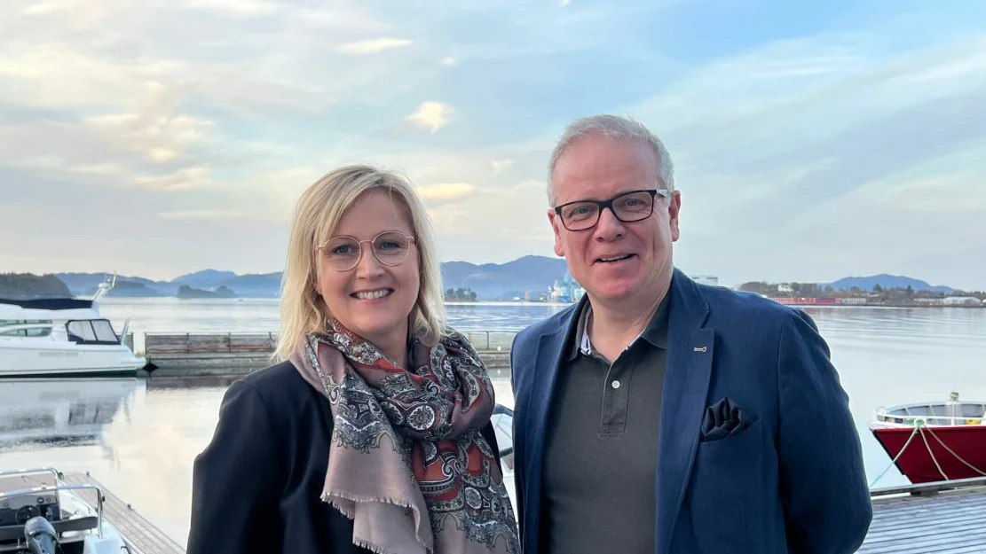 Monika Haanes Waagan og Jan Thormodsæter foto Nynorsk Bedriftsforum