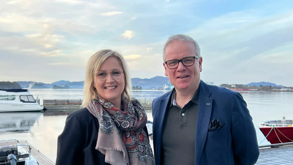 Monika Haanes Waagan og Jan Thormodsæter foto Nynorsk Bedriftsforum