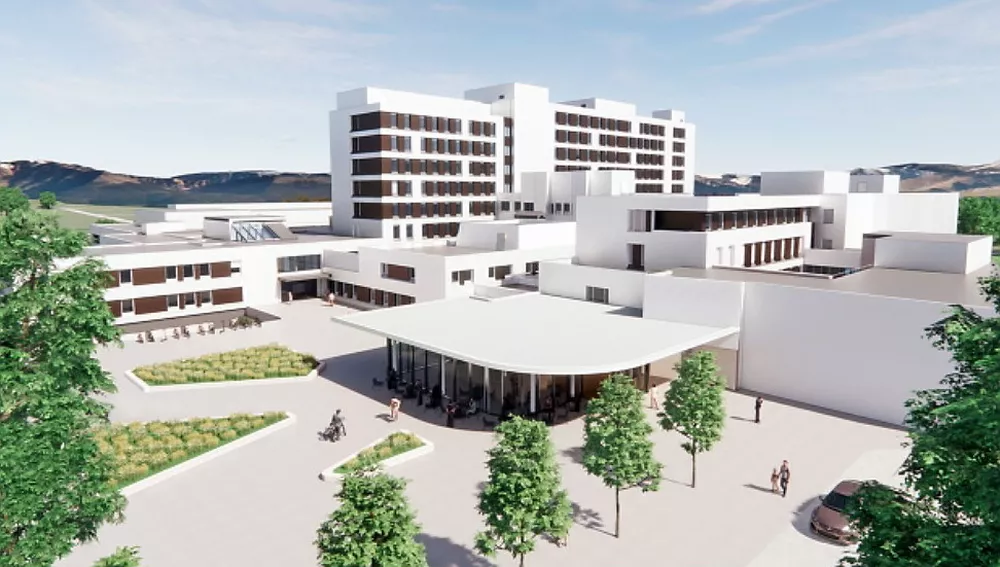 Ålesund sjukehus utbygging ny hovudinngang illustrasjon Helse Møre og Romsdal 11