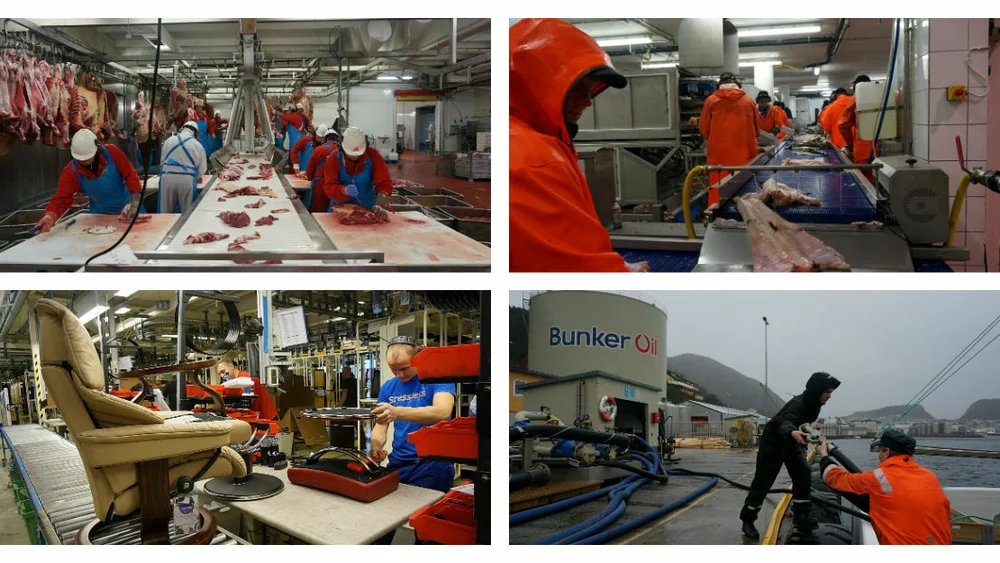 Oppe fv Nordfjord Kjøtt Brødrene Sperre Ekornes Bunker Oil foto Ogne