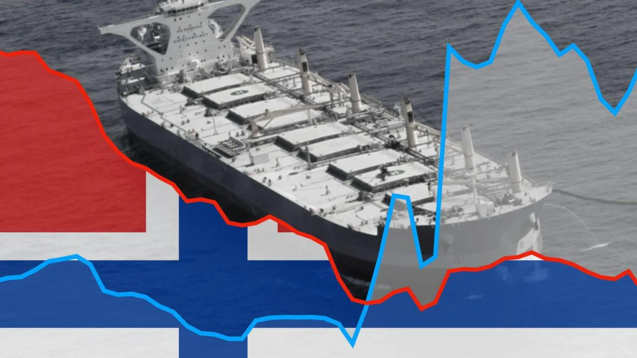Denne grafen viser norske sjoefolks historie