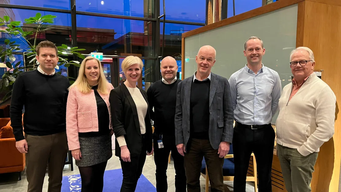 Leiargruppe SB1 1 På bildet frå venstre Ole Magnus Orlien Marita Løvik Stadsnes Kari Melle Andre Skotheim Stig Brautaset Olaf Eskeland og Jan Rune Hurlen Sigrun Heltne Vartdal var ikkje til stades