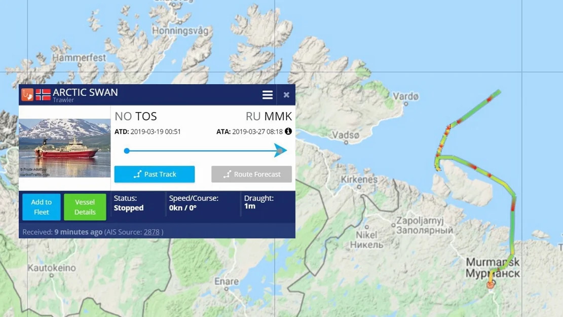 Norsk traalar brakt inn i Russland