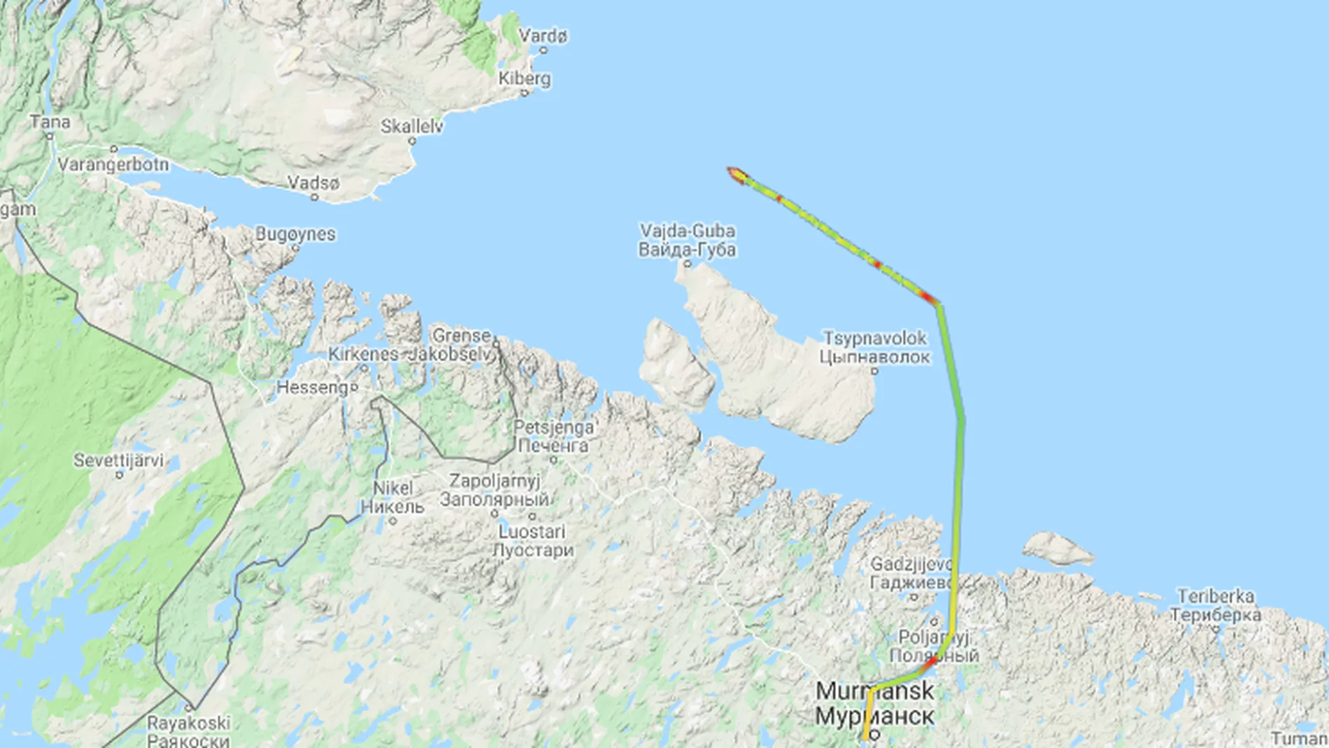 Arctic Swan har gaatt fraa Murmansk