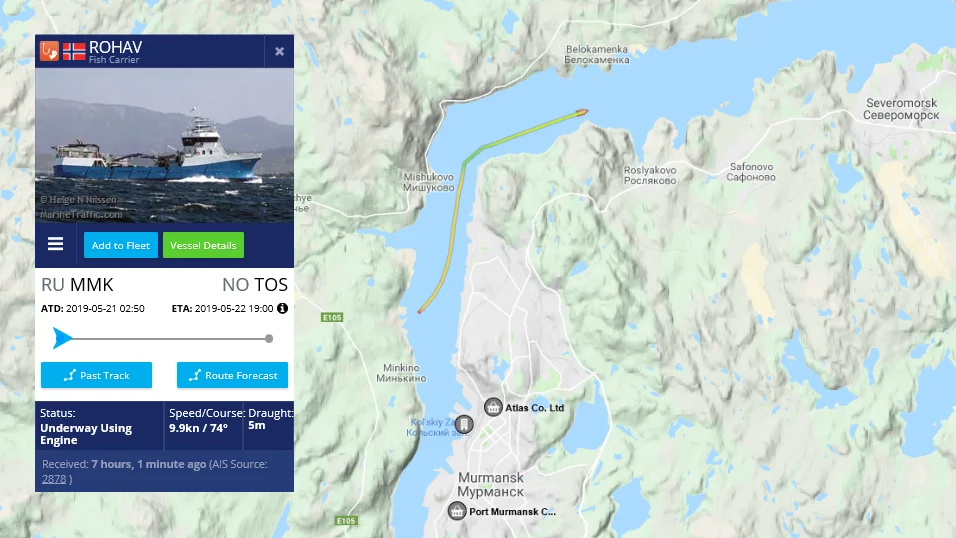 Rohav har forlatt Murmansk