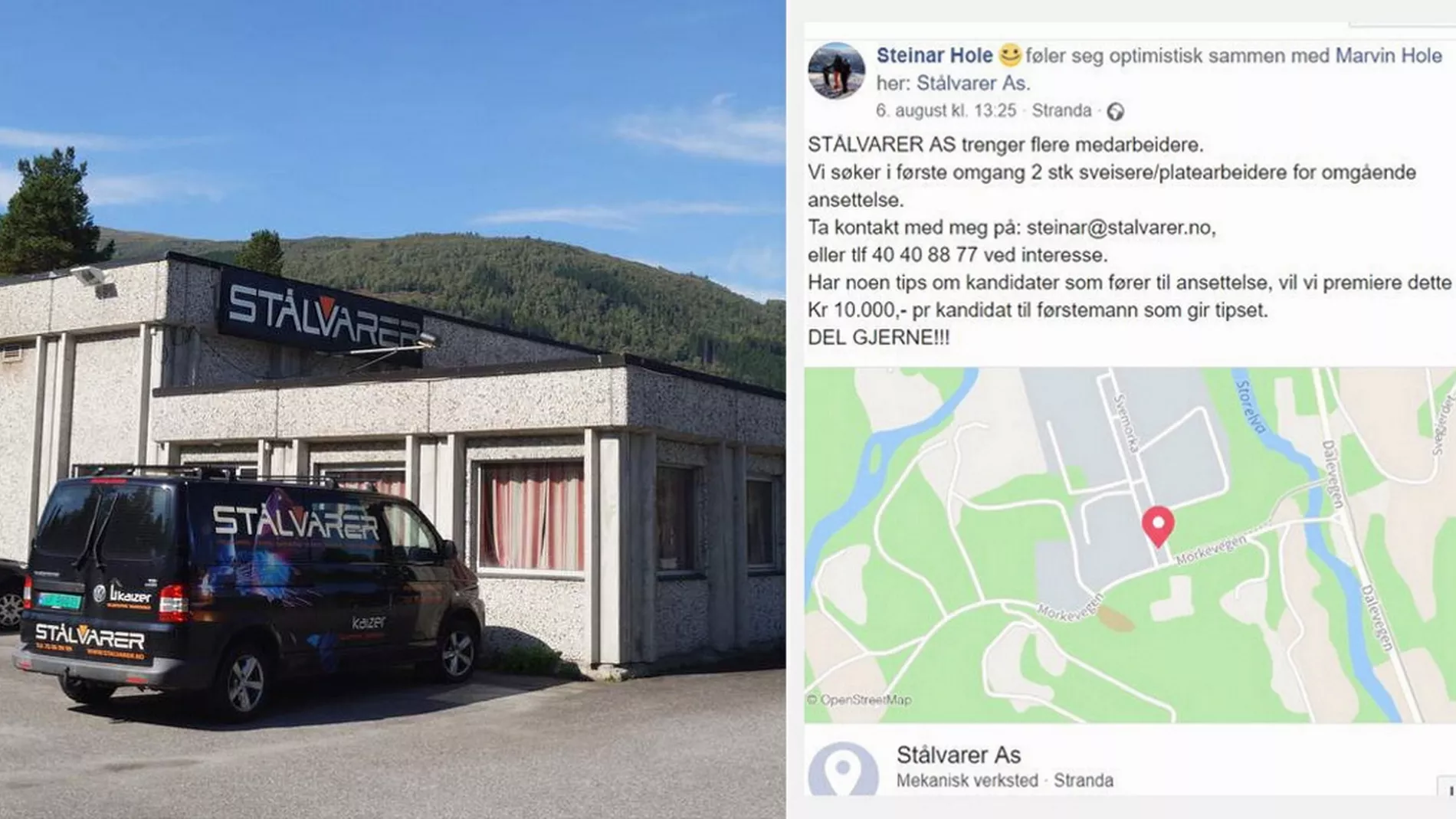 Skaff ein arbeidar og du faar 10 000 kroner i tips