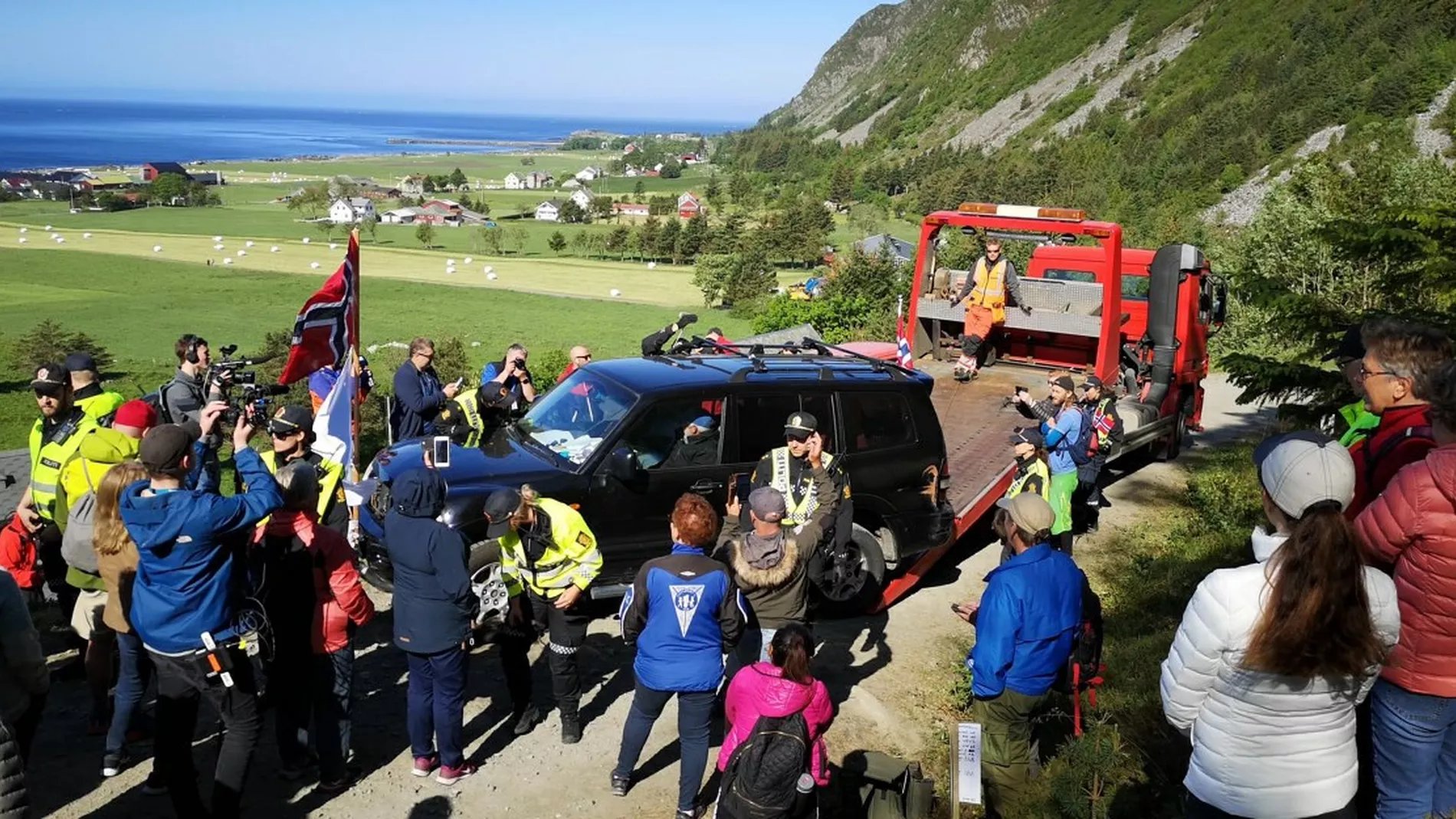 Politiet fjerna bilen til Thue paa Haramsoeya