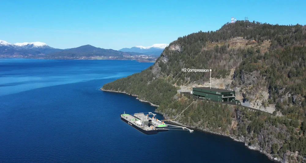 Utskiping frå Norwegian Hydrogen anlegg i Ørskog illustrasjon Norwegian Hydrogen