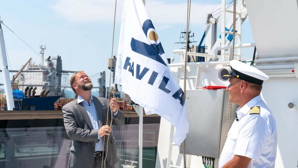 Havila Kystrutens flaggheising Havila Polaris foto Martin Giskegjerde Oclin 1 2