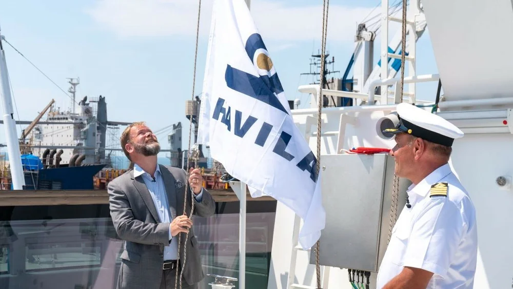 Havila Kystrutens flaggheising Havila Polaris foto Martin Giskegjerde Oclin 1 2