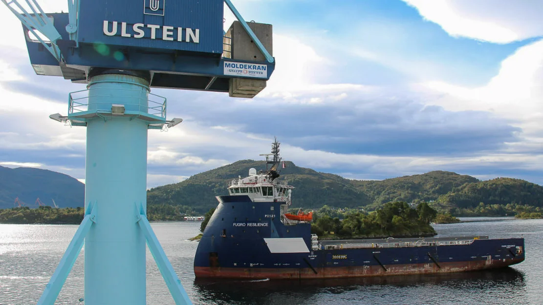 Fugro Resilience til Ulstein Verft 2023 foto Ulstein Group