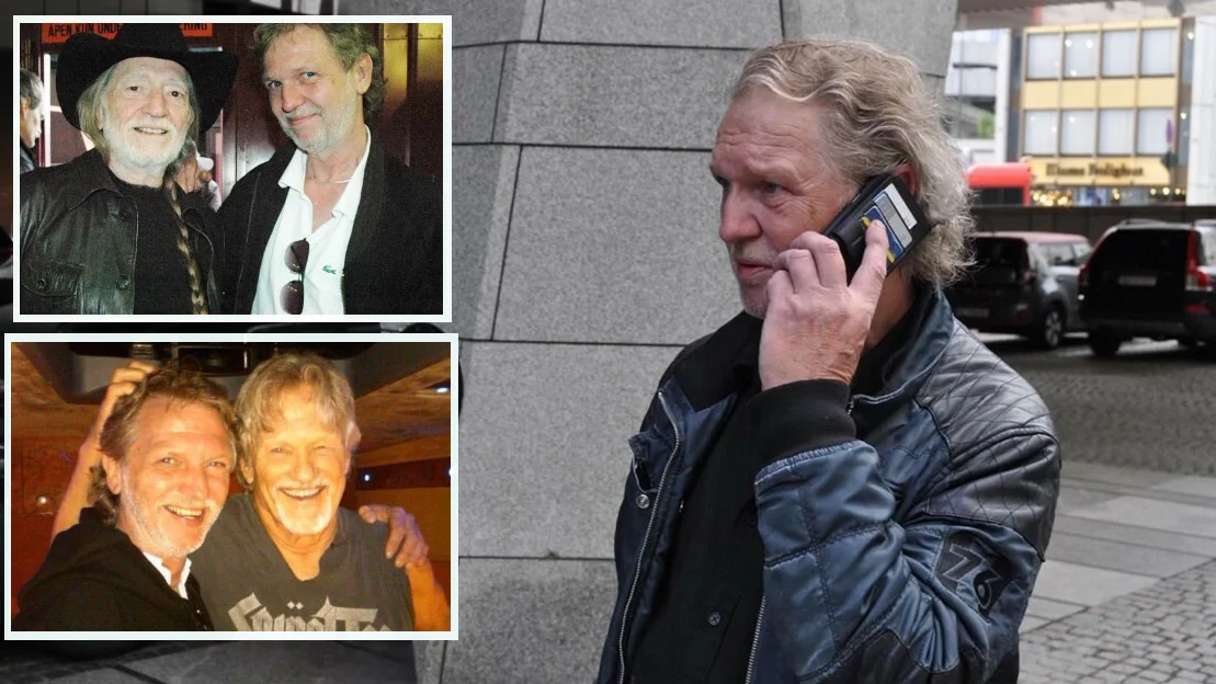 Rolf Bugge innfelt med Willie Nelson og Kris Kristofferson Foto Privat 11