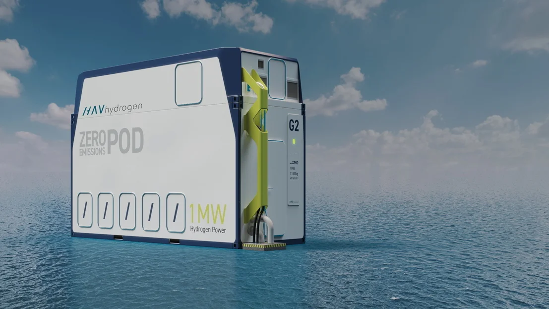 Hav hydrogen Zero Emission Pod illustrasjon hav hydrogen