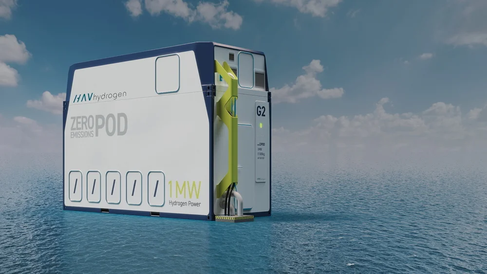 Hav hydrogen Zero Emission Pod illustrasjon hav hydrogen