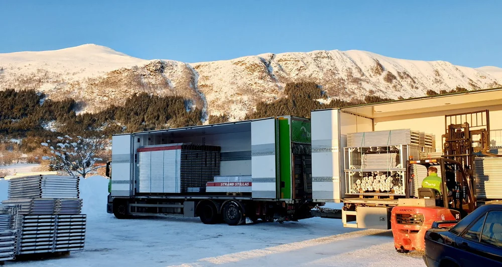 Strand stillas transport