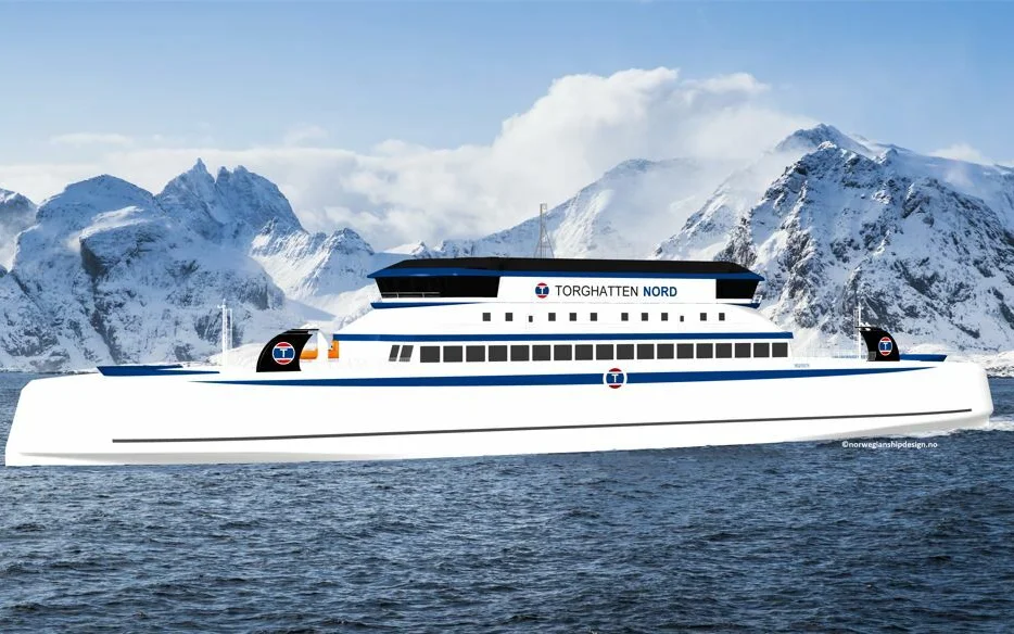 Torghatten hydrogenferje skisse illustrasjon torghatten 1