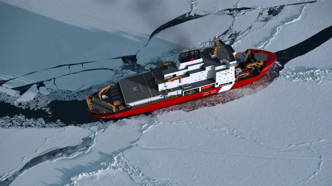 Canadisk kystvakt i isen