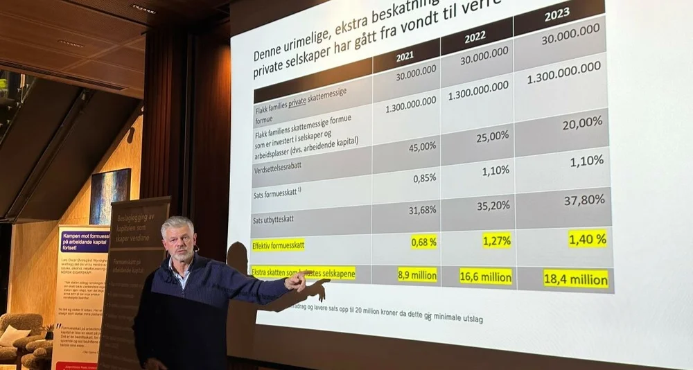 Knut Flakk folkemote formuesskatt foto marius