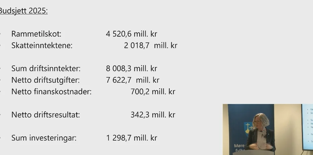 Mrfylke budsjett 2025 skjermfoto
