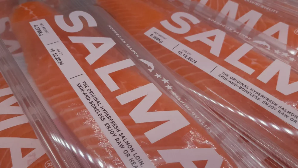 Salmalaks i butikk foto Ogne