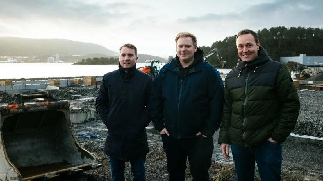 Mathias Bjorge ny fabrikk Hans Marius Martinsen Ole Martin Stromsnes Henning Bjorge foto Espen Gjelsten Sorentio