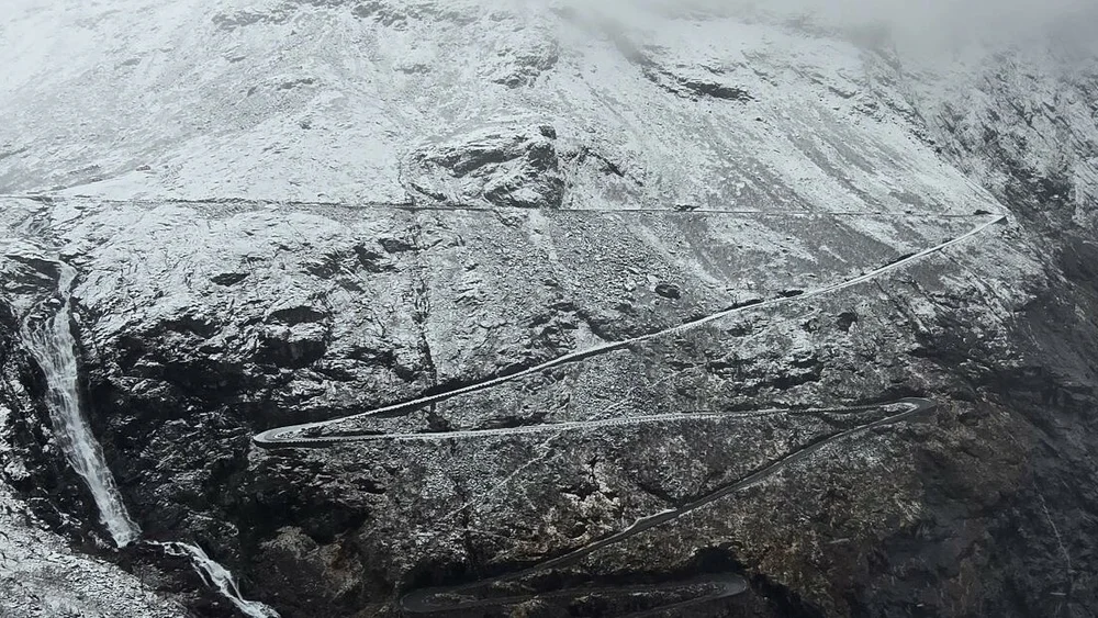 Trollstigen vinter foto Risa AS