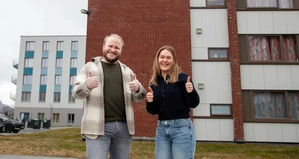 Styreleiar Sindre Rabben Tronstad og Tuva Bergersen foto studentsamskipnaden