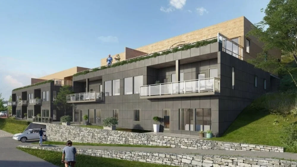 Saetre Fjordutsikt illustrasjon Saetre Fjordutsikt