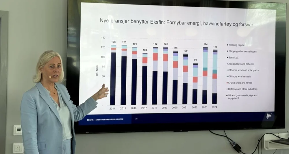 Eksfin Tone Lunde Bakker med graf foto Marius