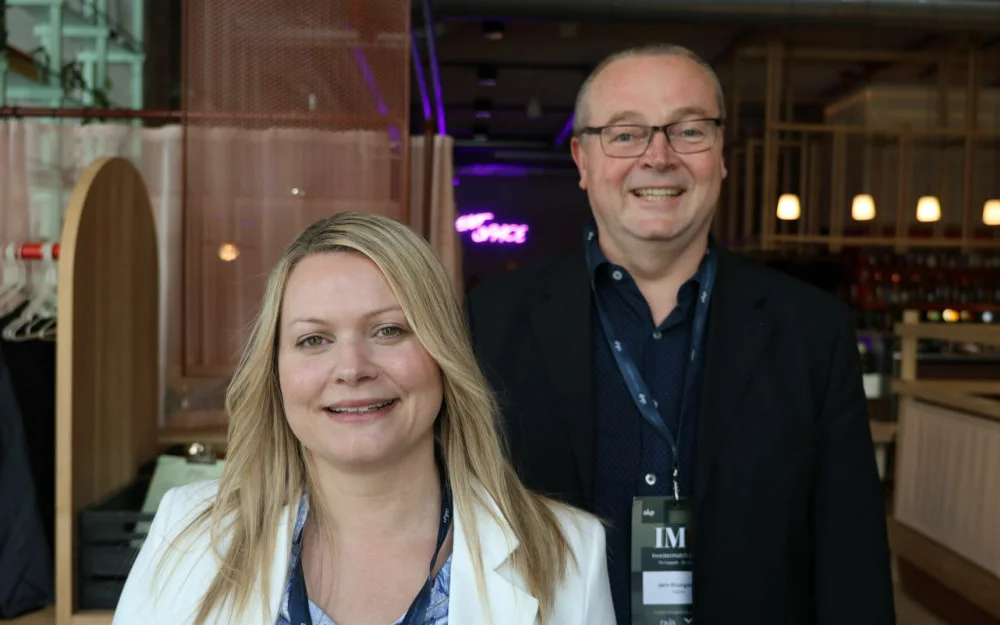Line Skarmyr Jorn Klungsoyr i Zegeba Investormatch 2025 Pir foto Ogne