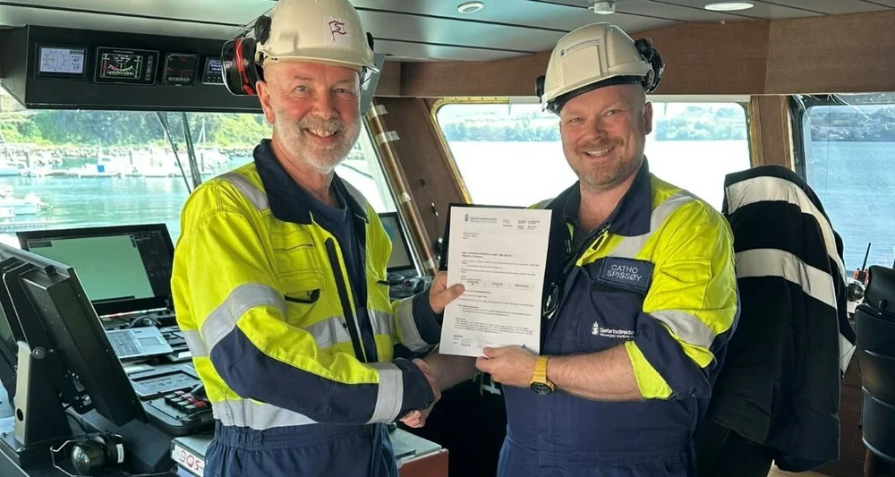 Deepocean sertifikat Jan Viste Catho Spissoy foto sjofartsdirektoratet