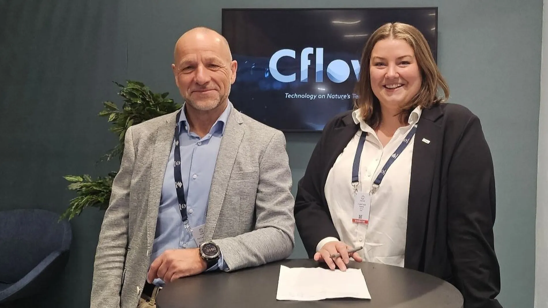 Cflow og Pure Salmon Aqua Nor 2025 Per Ivar Foshaug og Gunn Marit Nerem foto cflow