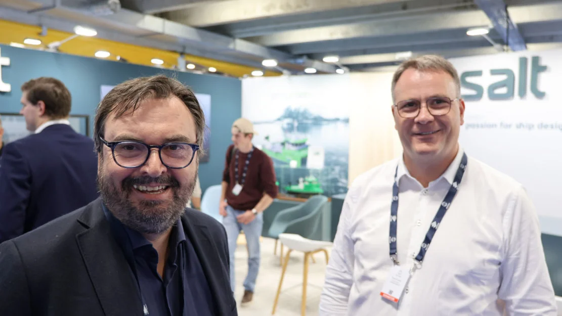 FV Egil Sandvik styreleiar og prosjeketleier Rune Risnes i Salt Ship Designe pp Aquanor 2025 foto Ogne