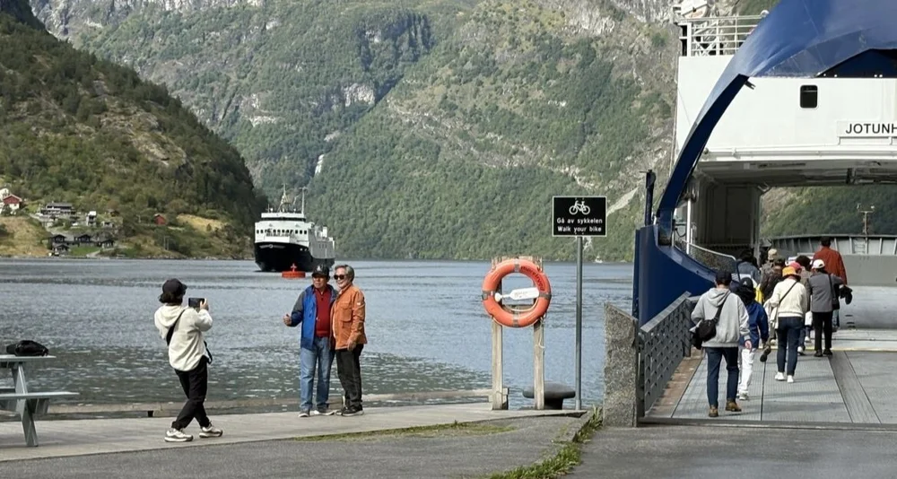 Geiranger turister september foto Marius