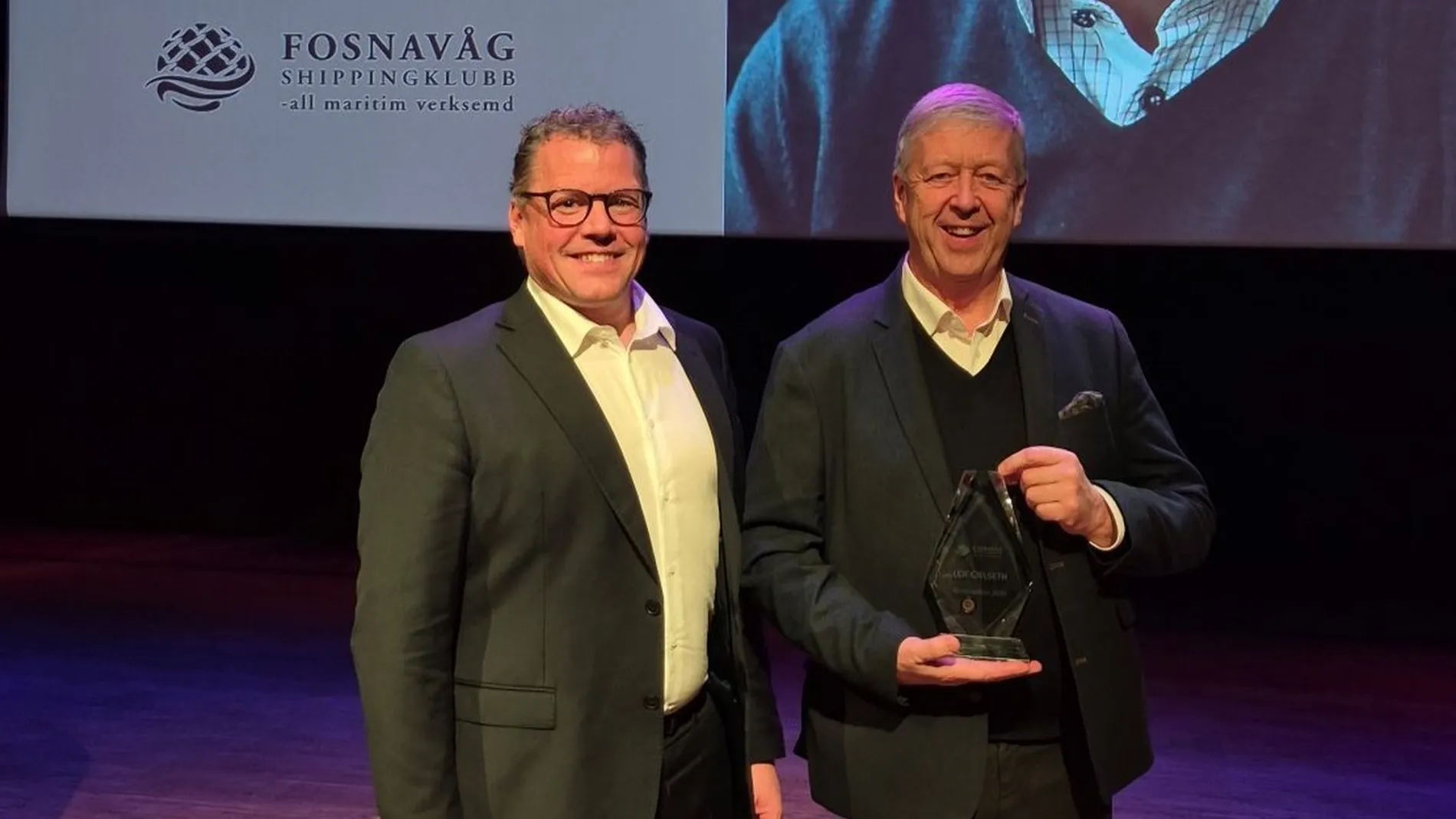 Leif Gjelseth og Helge Remoy foto Fosnavag Shippingklubb