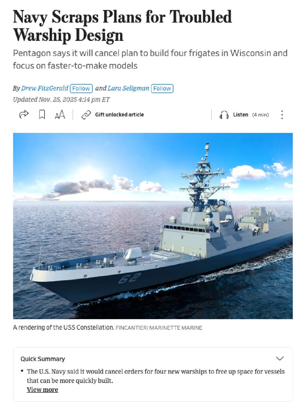 Fregattar WSJ
