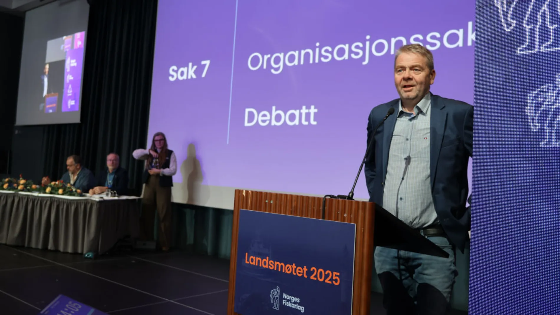 Roger Hansen tidl leier Nord fiskarlag pa Norges Fiskarlags landsmote i 2025 foro Ogne