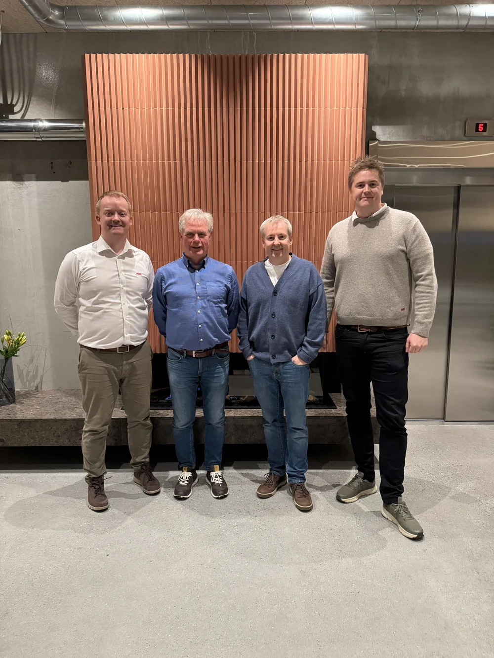 ACEL Group og Kvalsund f v Anders Vedlog Stein Erik Fiskerstrand Egil Henriksen og Marius Granlien