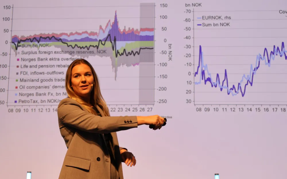 Makro og valutastrateg Sara Midtgaard i Nordea ombordfryst 2026 foto ogne